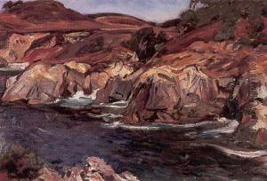 Waves Lapping Along A Rocky Inlet by Paul Dougherty
