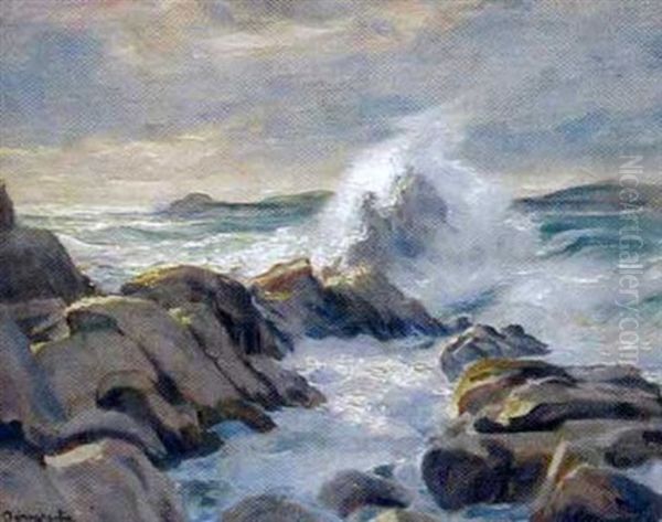 Seascape With Crashing Waves - view 1