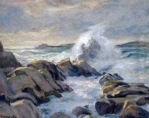 Seascape With Crashing Waves by Paul Dougherty