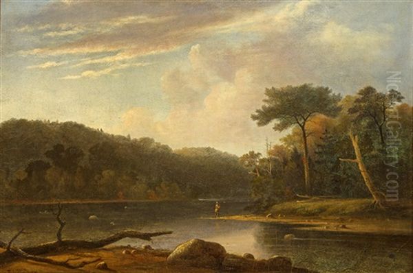 Man Fishing In A Stream - view 1