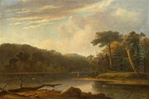 Man Fishing In A Stream by Thomas Doughty