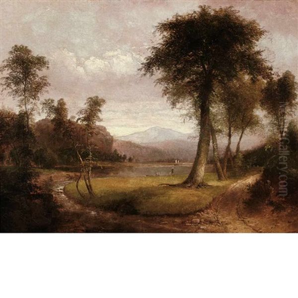 Landscape With Figures Along The Shore - view 1