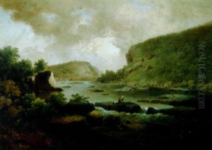 Mill With Figures By A River