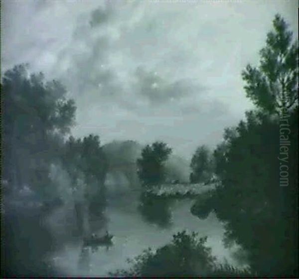Figures In A Boat, Sunrise - view 1