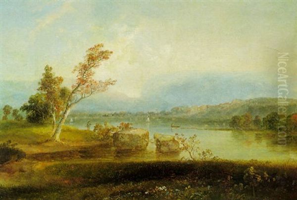 Landscape With Anglers And Sailboats - view 1
