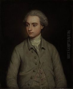 Portrait Of A Gentleman In A Grey Coat by William Doughty