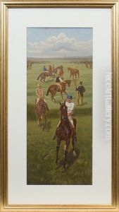 At The Start, Over The Wall, At A Gallop, Going To Weigh by Edward Algernon Stuart Douglas