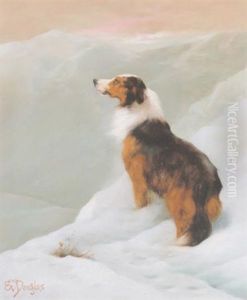 A Collie In A Winter Landscape