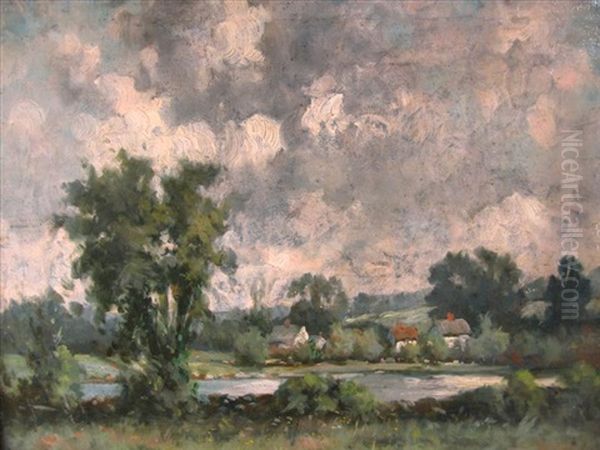 Landscape With Houses & Pond - view 1
