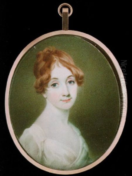 A Portrait Of Isabella Gordon With Short Curled Blond Hair - view 1