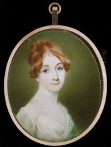 A Portrait Of Isabella Gordon With Short Curled Blond Hair