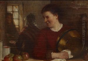 Women In A Kitchen Interior