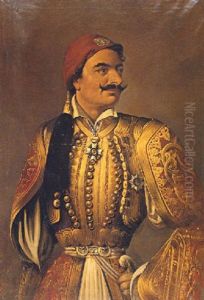 Portrait Of Theodorakis Grivas by Ioannis Doukas