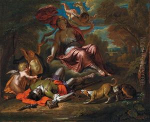 Venus Beklagt Den Tod Des Adonis by Frans Bartholomeus Douven
