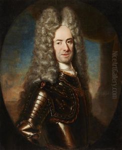 Portrait Of Baron Franz Friedrich Von Norprath by Jan Frans van Douven