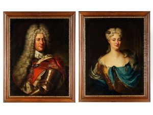 Portrait Des Kurfursten Karl Iii. Philipp Von Der Pfalz-neuburg (+ Portrait Seiner Gemahlin Grafin Violante Maria Theresa Von Thurn Und Taxis; Pair) by Jan Frans van Douven