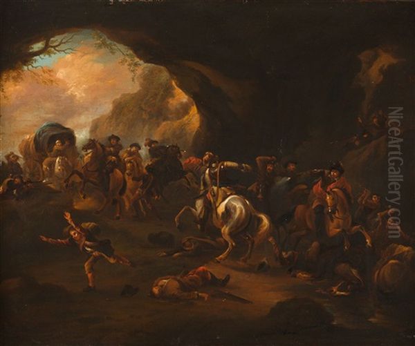 Uberfall Vor Einer Gebirgsgrotte - view 1