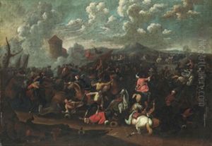 Bataljscen by Simon Johannes van Douw