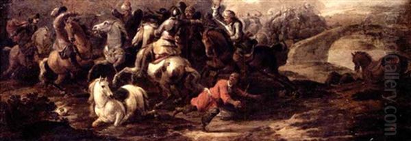 A Cavalry Battle Scene Between Turks And Christians - view 1