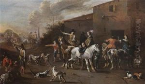 The Return After The Hunt by Simon Johannes van Douw