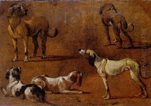Hunting Dogs by Simon Johannes van Douw