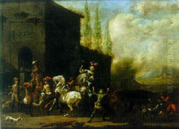 Landscape With A Hawking Party - view 1
