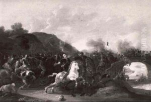 Engagement De Cavalerie by Simon Johannes van Douw