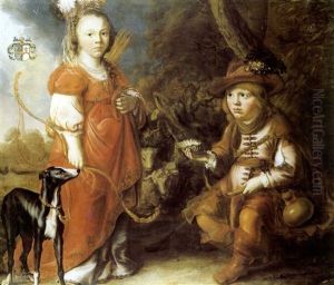 Portrait Of A Girl And A Boy As Granida And Daifilo by D. J. de Douwe