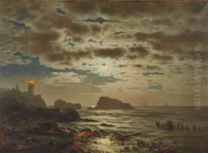 Coastal Landscape In The Moonlight