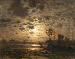 Mondscheinlandschaft by Louis, Carl Ludwig Douzette