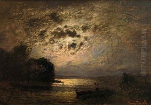 Fischer Im Mondlicht by Louis, Carl Ludwig Douzette