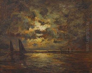 Segelboote Im Mondschein Segelboote Im Mondschein