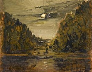 Vollmondnacht. Studie by Louis, Carl Ludwig Douzette