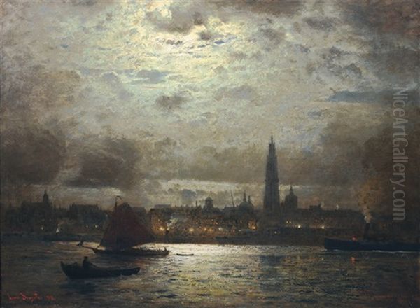 Antwerp In Moonlight - view 1