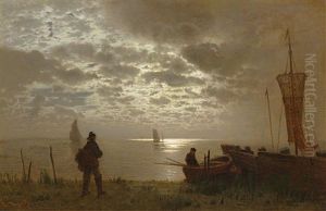 Nachtliche Ausfahrt Zum Fischen by Louis, Carl Ludwig Douzette