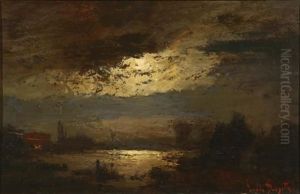 Moonlight by Louis, Carl Ludwig Douzette