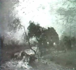 Helle Mondnacht Auf Dem Lande by Louis, Carl Ludwig Douzette