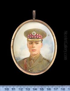 A Young Officer, Wearing Khaki Coat And Peaked Cap