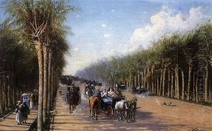 Belebte Prachtstrasse In Buenos Aires