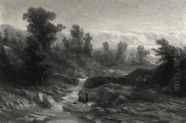 Italienische Berglandschaft Mit W,scherinnen - view 1