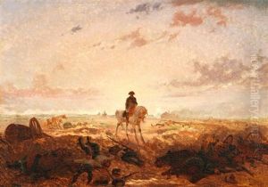 Napoleon I. Auf Dem Schlachtfeld Nach Der Niederlage Bei Leipzig