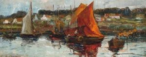 Ipswich, Fishing Boats by Arthur Wesley Dow