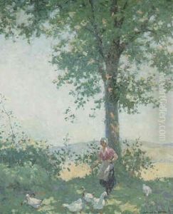 Feeding Ducks by Charles Rennie Dowell