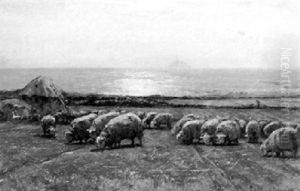 A Springtime Pastoral, Ayrshire Coast by John Patrick Downie