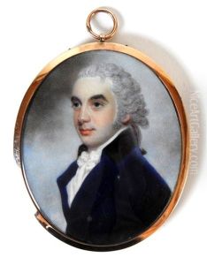A Pair Of Miniatures Depicting Mr George Durrance And His Wife Elizabeth