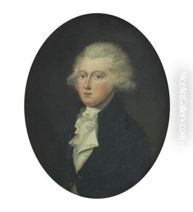 Portrait Of Owen Ormsby, Bust-length, In A Blue Coat by John Downman