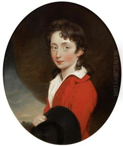 Portrait Of Thomas Thackery Of Bath, Half-length, In A Red Coat, Before A Landscape