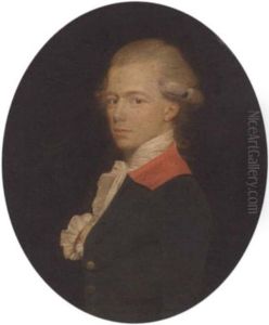 Portrait Of A Gentleman In A Blue Coat With Red Collar Portrait Of A Gentleman In A Blue Coat With Red Collar