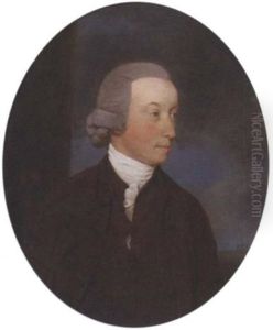 Portrait Of A Gentleman In A Brown Jacket And White Cravat by John Downman