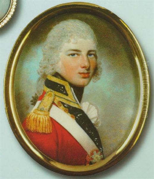 James Alexander Duffe, With Powdered Hair En Queue, Wearing The Red Uniform Of The 3rd Regiment Of Foot Guards - view 1